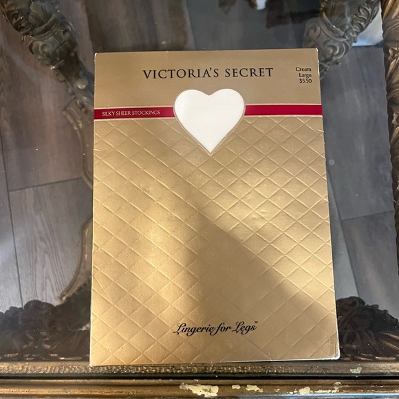 Vintage Victoria's Secret Lace Top Thigh Highs Color: Cream / Ivory - Picture 1 of 2